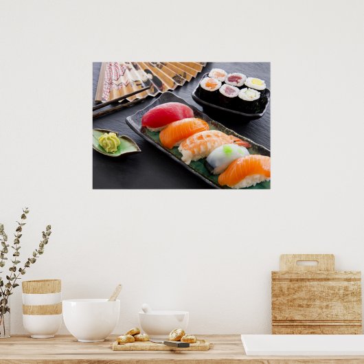 Sushi en rollen poster (Keuken)