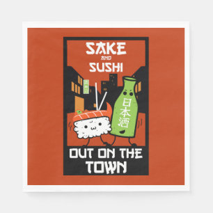Sushi en Sake Foodies Napkin Servet