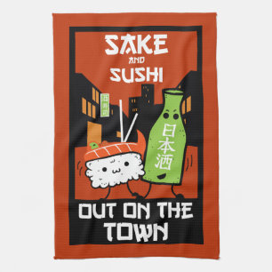 Sushi en Sake Foodies Napkin Theedoek