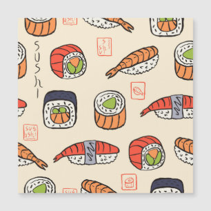 Sushi eten, naadloos patroon ontwerp.