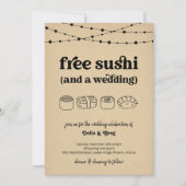 Sushi Faire-part de mariage amusant gratuit (Devant)