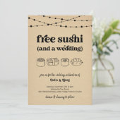 Sushi Faire-part de mariage amusant gratuit (Debout devant)