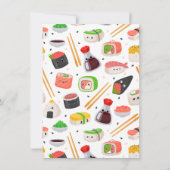 Sushi fête anniversaire Invitation (Dos)
