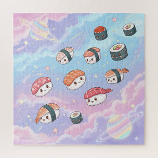 Sushi Flying in Pastel Galaxy Sky Legpuzzel