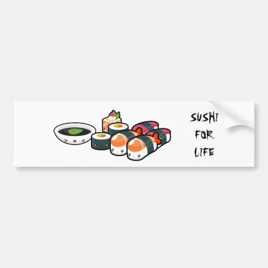 Sushi for Life Bumpersticker (Voorkant)