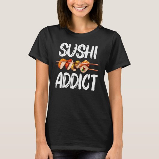 Sushi For Men Women Sushi Roll Vinegared Rice T-shirt (Voorkant)