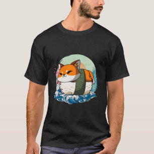 Sushi Fox Japanse Grote Golf Kanagawa T-shirt