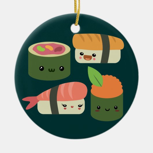 Sushi Friends Keramisch Ornament (Voorkant)