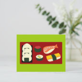 Sushi Fun Briefkaart (Staand voorkant)