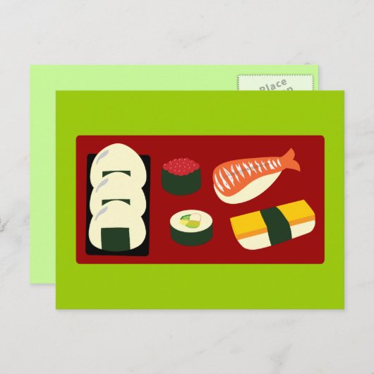 Sushi Fun Briefkaart (Voorkant / Achterkant)