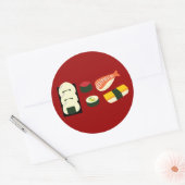 Sushi Fun Ronde Sticker (Envelop)
