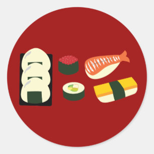 Sushi Fun Ronde Sticker