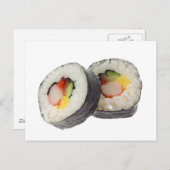 Sushi - Futomaki Briefkaart (Voorkant / Achterkant)