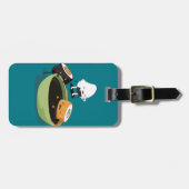 Sushi geniet van badtijd grappig bagagelabel (Voorkant horizontaal)
