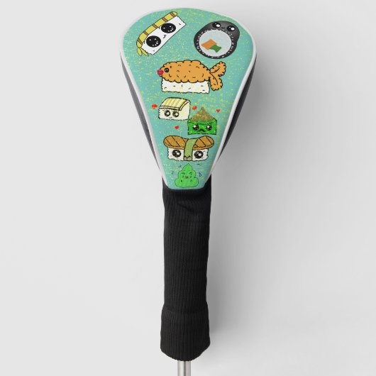 Sushi glitter Golf Head cover Patroonontwerp (Voorkant)