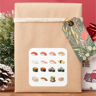 Sushi Guide Sticker – Japanese Food Chart Decal
