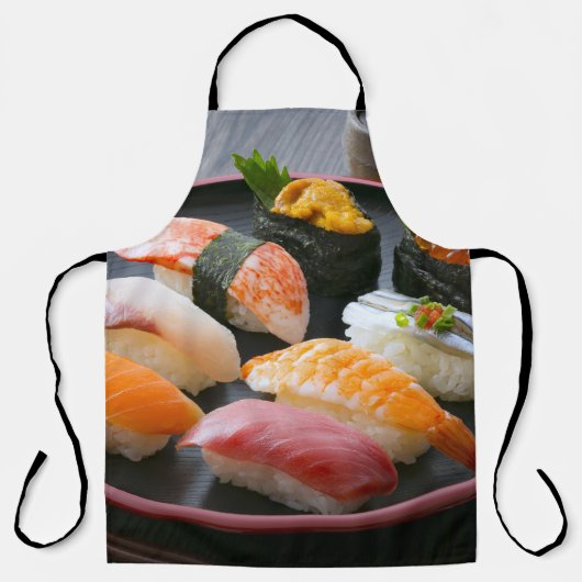 Sushi Harmony Apron – Classic Nigiri Delight Schort (Voorkant)