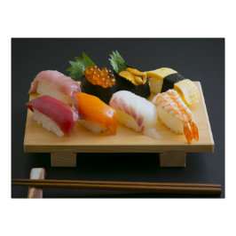 Sushi Harmony - Traditional Nigiri Sushi Art Print Perfect Poster