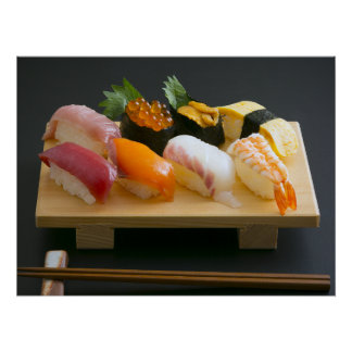 Sushi Harmony - Traditional Nigiri Sushi Art Print Perfect Poster