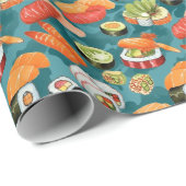 Sushi inpakpapier | WATERVERF | Sashimi | (Rol Hoek)