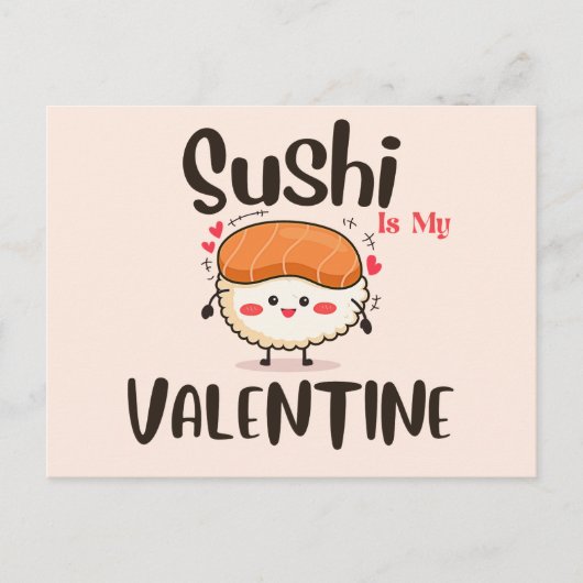 Sushi is mijn Valentijn Briefkaart (Voorkant)