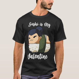 Sushi is mijn Valentijn Sumo Wrestler Funny Valent T-shirt