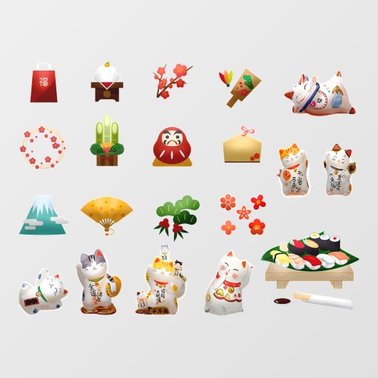 Sushi Japans Eetrestaurant Zakelijk  Raamsticker (Vel)