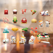Sushi Japans Eetrestaurant Zakelijk  Raamsticker (Vel 2)