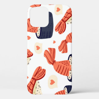Sushi Japans Eten Naadloos Patroon iPhone 12 Hoesje