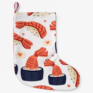 Sushi Japans Eten Naadloos Patroon Kleine Kerstsok