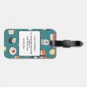 Sushi Japans Food Art, aangepaste naam Bagagelabel (Achterkant horizontaal)