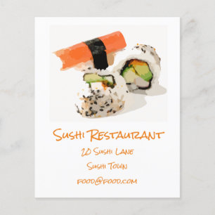 Sushi Japans modern voedselrestaurant Flyer