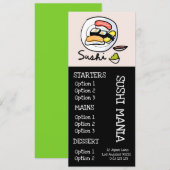 Sushi Japans restaurant dinermenu Menu (Voorkant / Achterkant)