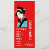 Sushi Japans restaurant sushi diner menu (Voorkant)