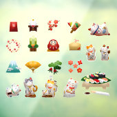 Sushi Japans restaurantbedrijf  Raamsticker (Vel 3)