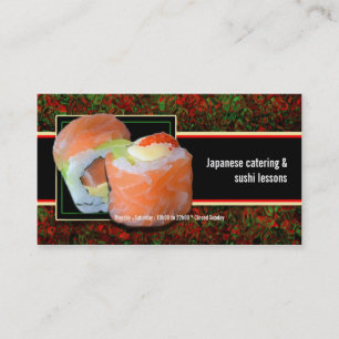 Sushi Japanse cateringlessen in restaurants Visitekaartje