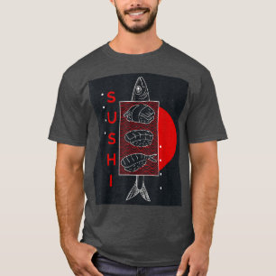 Sushi Japanse Kawaii Retro Japan Anime T- T-shirt
