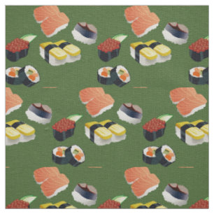 sushi japonais nourriture tissu vert