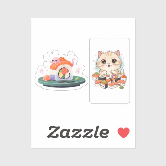 sushi kawai stickers (Vel)