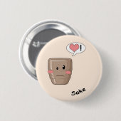 Sushi kawaii ronde button 5,7 cm (Voorkant /achterkant)