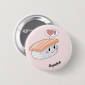Sushi kawaii ronde button 5,7 cm (Voorkant /achterkant)