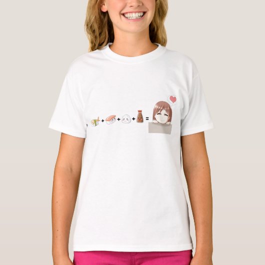Sushi kawaii t-shirt (Voorkant)