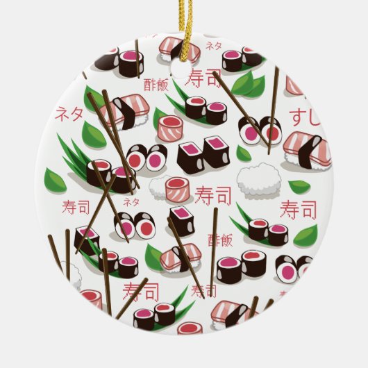 Sushi Keramisch Ornament (Voorkant)
