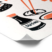  sushi keukenbord poster (Hoek)
