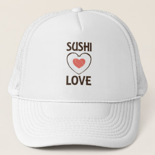 Sushi Love Heart Rice Salmon Favorite Trucker Pet