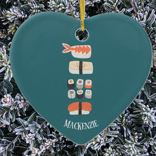 Sushi Lover - Aangepast keramisch versieringsmidde Ornament
