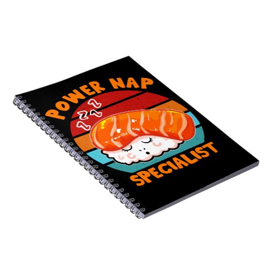 Sushi Lover Kawaii Japans voedsel Notitieboek (Rechterzijde)