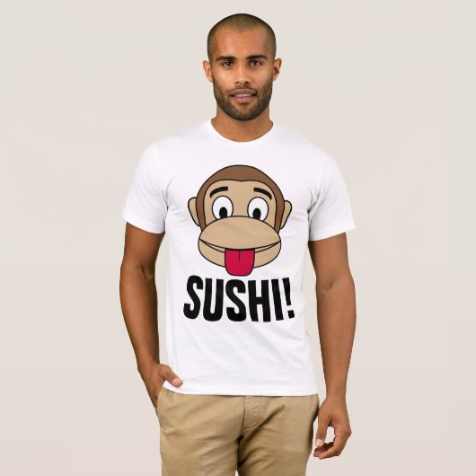SUSHI LOVER, T-shirts MONKEY, Drôle (Devant entier)