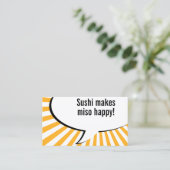 sushi maakt miso blij visitekaartje (Staand voorkant)