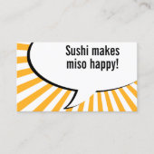 sushi maakt miso blij visitekaartje (Voorkant)